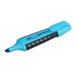 STAT RUBBERISED GRIP HIGHLIGHTER CHISEL 2-5MM BLUE