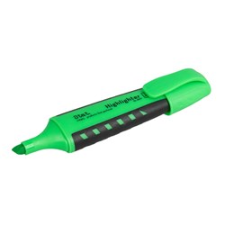 STAT RUBBERISED GRIP HIGHLIGHTER CHISEL 2-5MM GREEN