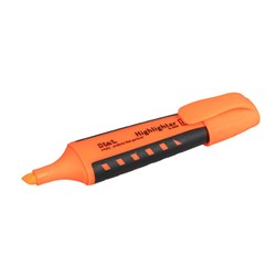 STAT RUBBERISED GRIP HIGHLIGHTER CHISEL 2-5MM ORANGE