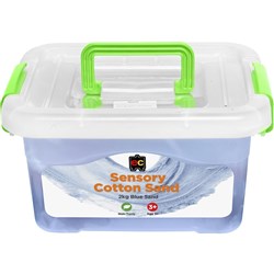 EC Sensory Cotton Sand 2KG Tub Blue