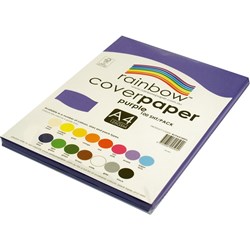 Rainbow Cover Paper A4 125gsm Purple 100 Sheets