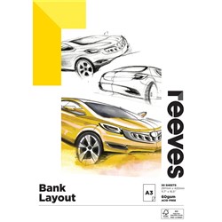 Reeves Bank Paper A3 60gsm 50 Sheets Pad