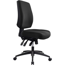 BURO TIDAL MID BACK OFFICE CHAIR NO ARMS BLACK FABRIC SEAT AND BACK