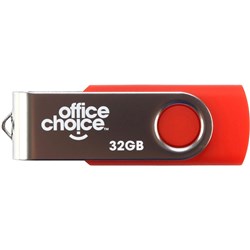 Office Choice USB Drive 2.0 32GB Rotating Silver