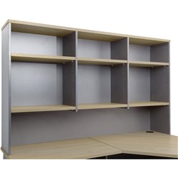 RAPIDLINE RAPID WORKER OVERHEAD HUTCH 1800W X 315D X 1070MMH OAK AND IRONSTONE