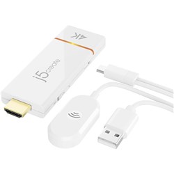 J5CREATE JVAW76 SCREENCAST 4K WIRELESS DISPLAY ADAPTER WHITE