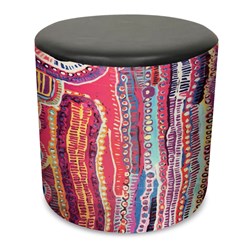 K2 Orange Dust Eva Round Ottoman 450mm Diameter Black Opal