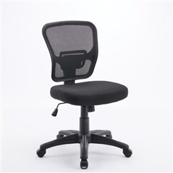 K2 BOXED GOLD GRACE MEDIUM BACK OFFICE CHAIR MESH BACK BLACK FABRIC SEAT