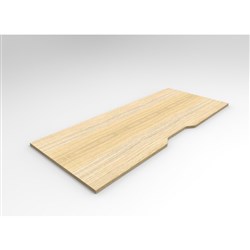 RAPIDLINE RECTANGLE SCALLOPED TABLE TOP ONLY 1800W X 750D X 25MMH NATURAL OAK
