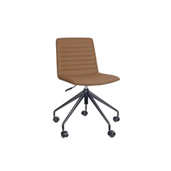 RAPIDLINE PIXEL BREAKOUT ROOM CHAIR NO ARMS BLACK LEGS AMBER PU LEATHER SEAT