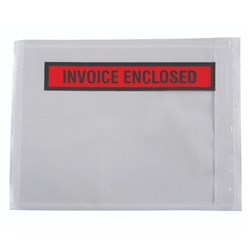 LABELOPES PACKAGING ENVELOPES 155 X 115MM INVOICE ENCLOSED + 20MM FLAP WHITE BOX OF 1000