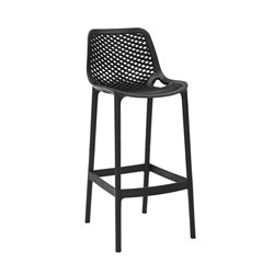 Rapidline Cast Bar Stool 750mmH Polypropylene Black