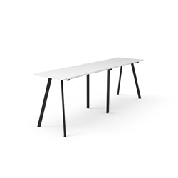 Rapidline Eternity High Bar Table 3000W x 750D x 1050mmH Natural White Top Black Frame