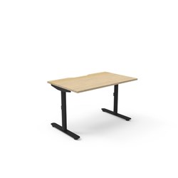 Rapidline Halo Static Single Sided Workstation 1200W x 750D x 730mmH Natural Oak/Black