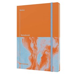 Jumble & Co Notes And Nonsense Notebook Hard Cover A5 Ruled Split 160 Page Orange