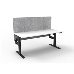 Rapidline Boost Light Single Sided Workstation Grey Eco Screen 1500W x 620-1270mmH W/B
