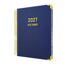 COLLINS SITE DIARY A4 DAY TO PAGE NAVY
