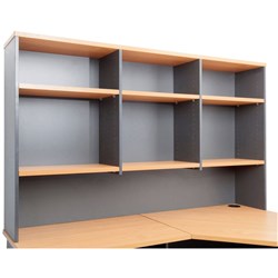 RAPIDLINE RAPID WORKER OVERHEAD HUTCH 1800W X 315D X 1070MMH BEECH AND IRONSTONE