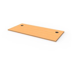 RAPIDLINE RECTANGLE DESK TOP ONLY 1500W X 700D X 25MMH WITH 2 CABLE PORTS BEECH