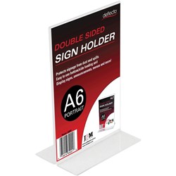 Deflecto Sign Holder Double Sided A6 Portrait