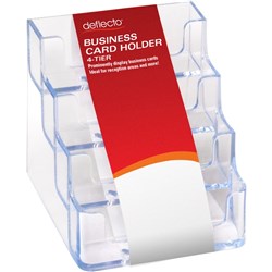 Deflecto Business Card Holder 4 Tiers Landscape