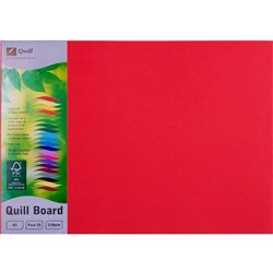 Quill Board A3 210gsm Red Pack of 25