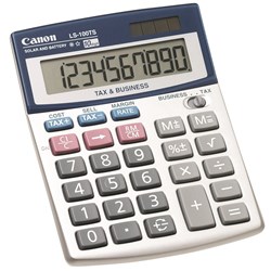 CANON LS-100TS DESKTOP CALCULATOR 10 DIGIT SILVER AND BLUE