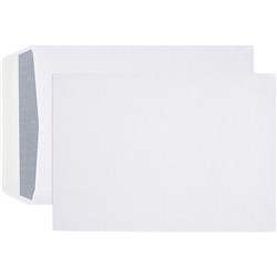 CUMBERLAND PLAIN ENVELOPE POCKET C4 STRIP SEAL LASER SECRETIVE WHITE BOX OF 250