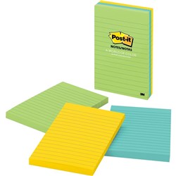 Post-It 660-3AU Lined Notes 98mmx149mm Floral Fantasy Pack of 3