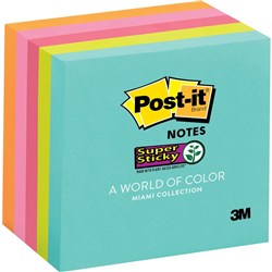 Post-It 654-5SSMIA Super Sticky Notes 76mmx76mm Supernova Neons Pack of 5