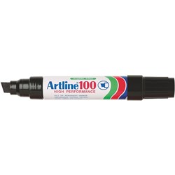 Artline 100 Jumbo Permanent Marker Chisel 12mm Black