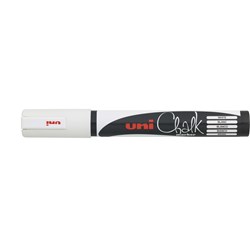 UNI LIQUID CHALK MARKER 2.5MM BULLET TIP WHITE