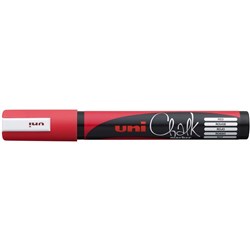 UNI LIQUID CHALK MARKER 2.5MM BULLET TIP RED