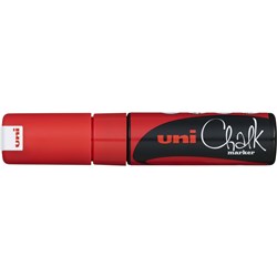 UNI LIQUID CHALK MARKER 8.0MM CHISEL TIP RED
