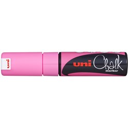 UNI LIQUID CHALK MARKER 8.0MM CHISEL TIP FLUORO PINK