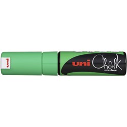 UNI LIQUID CHALK MARKER 8.0MM CHISEL TIP FLUORO GREEN