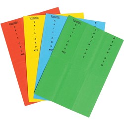 CRYSTALFILE INDICATOR TABS INSERTS A-Z YELLOW PACK OF 60
