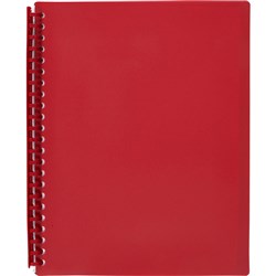 MARBIG DISPLAY BOOK A4 REFILLABLE 20 POCKET RED