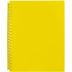 MARBIG DISPLAY BOOK A4 REFILLABLE 20 POCKET YELLOW