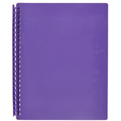 MARBIG DISPLAY BOOK A4 REFILLABLE 20 POCKET PURPLE