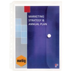 MARBIG BINDER WALLET A4 2, 3 & 4 RINGS HOLDS 50 SHEETS CLEAR