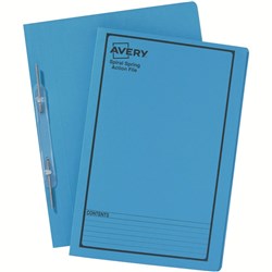 Avery Spiral Action File Foolscap Blue With Black Print