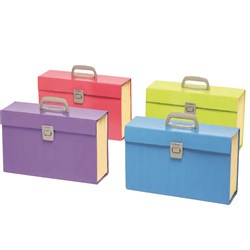 MARBIG EXPANDING CARRY FILE A-Z INDEX WITH HANDLE ASSORTED SUMMER COLOURS