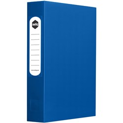 MARBIG POLYPROPYLENE BOX FILE WITH BUTTON A4 WITH 60MM DEPTH BLUE