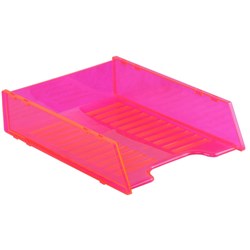ITALPLAST NEON DOCUMENT TRAY MULTIFIT-NEON RED