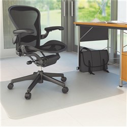 MARBIG ECONOMAT PVC CHAIR MAT FOR HARD FLOORS 114 X 134CM CLEAR