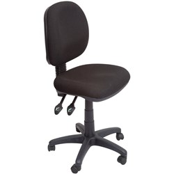 Rapidline EC070CM Operator Task Chair Medium Back 3 Lever Black Fabric Seat And Back