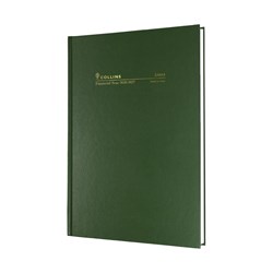 COLLINS FINANCIAL YEAR DIARY A4 WEEK TO VIEW GREEN