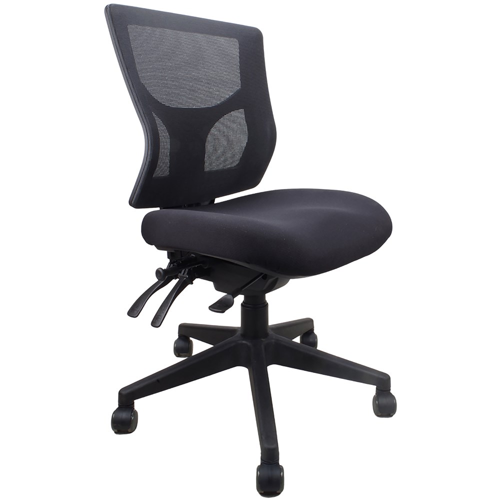 Chairs & Accessories - Rapidline Milan Operator Chair Mesh Back Black ...